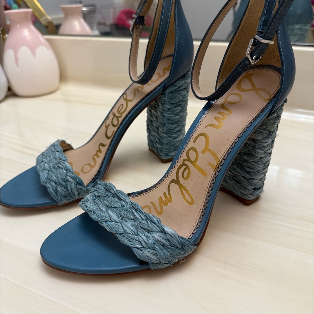 Sam Edelman Blue Braided Heels